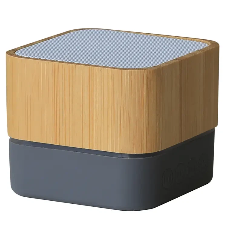 Čtvercový mini dřevěný reproduktor Bluetooth